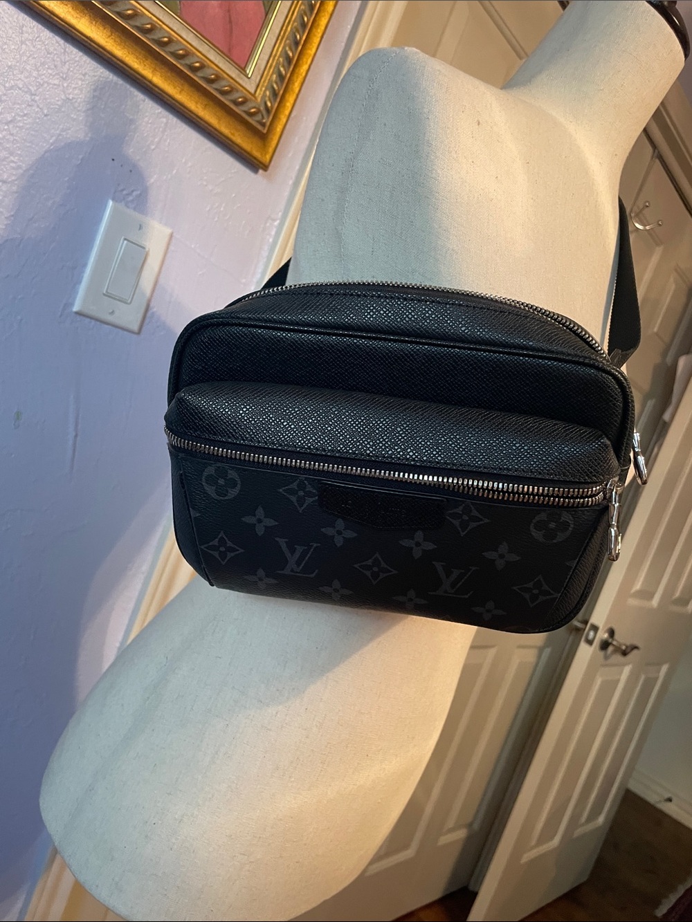Louis Vuitton Black Monogram Crossbody Belt Bag